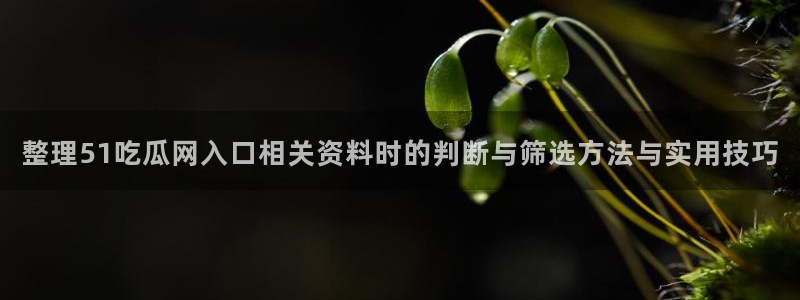 最新热点爆料：整理51吃瓜网入口相关资料时的判断与筛选方法与实用技巧